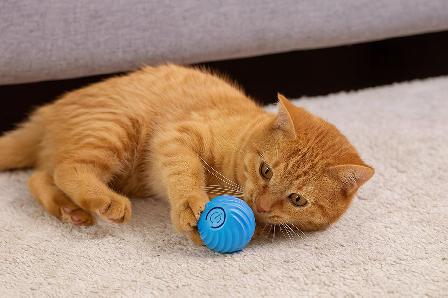 cat playing with Smart Cat Ball