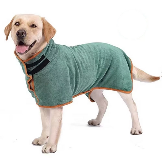 Fluffy Pet Bathrobe – Cozy, Quick-Dry Robe for Dogs & Cats