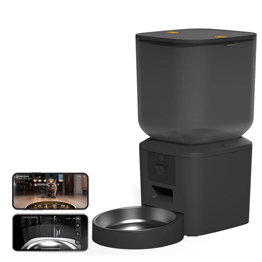 Smart 8L Automatic Pet Feeder with 1080P Camera & Voice Recorder – WiFi App-Controlled Food Dispenser for Cats and Dogs