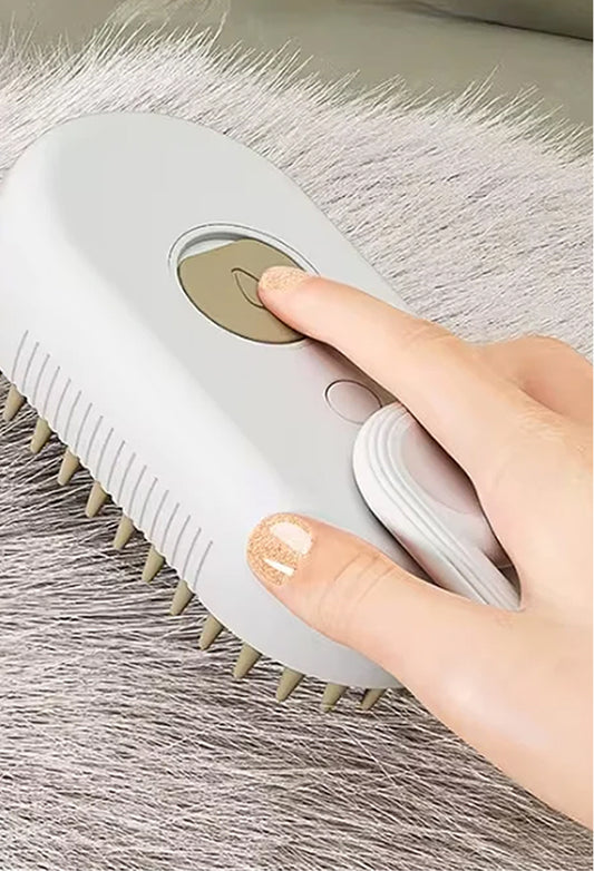 Pet Spray Comb with Detangler & Massager – Groom, Spray & Shine in One Swipe