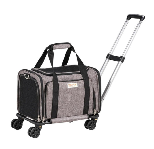 Airline-Approved Expandable Pet Carrier with Wheels – For Cats & Medium Dogs (Up to 25 lbs)